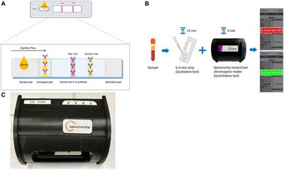 Interleukin-6 Test Strip Combined With a Spectrum-Based Optical Reader for Early Recognition of COVID-19 Patients With Risk of Respiratory Failure